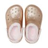 Crocs (GS) Classic Lined Glitter Clogs «Gold Pink» 207462-2UB