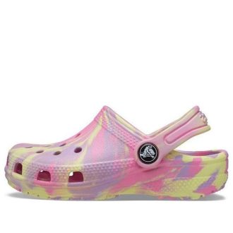 Crocs (GS) Classic Marbled Clogs «Pink Yellow» 207002-6SO