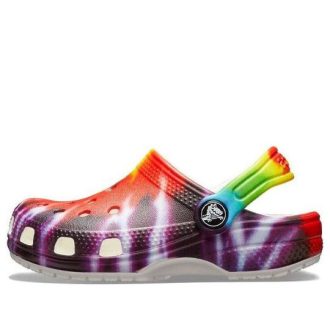 Crocs (GS) Classic Tie Dye Graphic Clogs «Lila Rot» 205451-90H