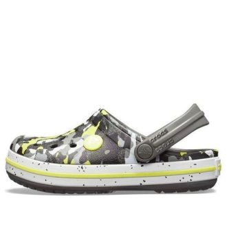 Crocs (GS) Crocband Camo Printed Clogs «Grau Schwarz Gelb» 205301-0ED