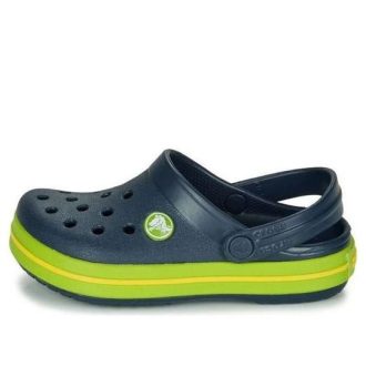 Crocs (GS) Crocband Clogs mit Ausschnittdetail und runder Zehenpartie «Marinegrün» 204537-4K6