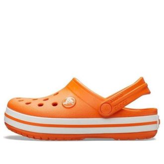 Crocs (GS) Crocband Clogs «Orange Weiß» 204537-810