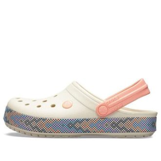 Crocs (GS) Crocband Gallery Clogs «Weiß Pink» 205166-1AS