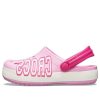Crocs (GS) Crocband Logo Clogs «Pink White» 205533-6I2