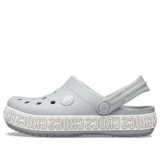 Crocs (GS) Crocband Logo Mania Clogs «Grau Silber» 205992-00J