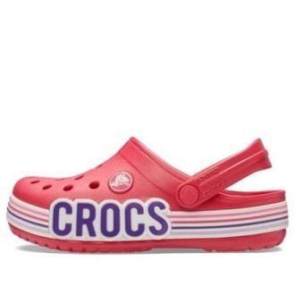 Crocs (GS) Crocband Logo Stripe Clogs «Rot Weiß» 206345-611