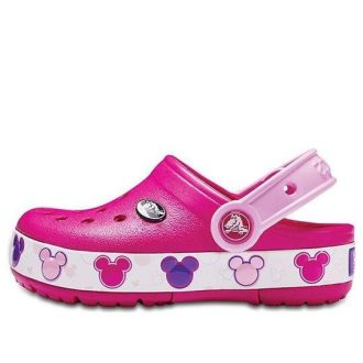Crocs (GS) Crocband Mickey Fun Lab Lights Clogs «Pink White» 204994-6X0