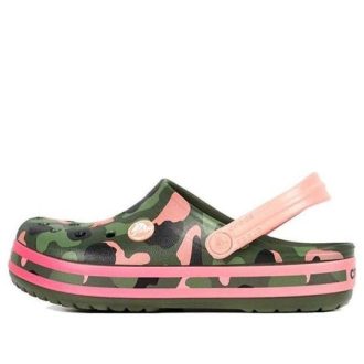 Crocs (GS) Crocband Multi Graphic Clogs «Grün Pink» 205532-737