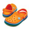 Crocs (GS) Crocband Rainbow Band Clogs «Orange Blau» 205205-80O