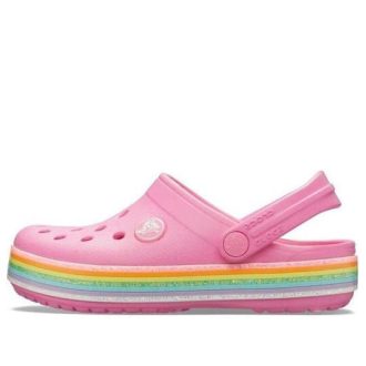 Crocs (GS) Crocband Rainbow Glitter Clogs «Pink» 206151-669