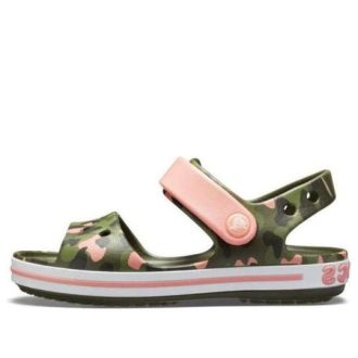 Crocs (GS) Crocband Seasonal Graphic Sandalen «Grün Pink» 205765-737