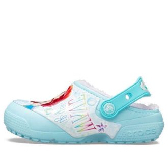 Crocs (GS) Fun Lab Disney Arielle, die Meerjungfrau Clogs «Himmelblau Weiß» 206281-4O9