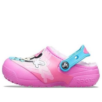 Crocs (GS) Fun Lab Disney Minnie gefütterte Clogs «Pink Blue» 206554-6QQ