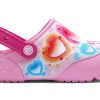 Crocs (GS) Fun Lab Heart Lights Clogs «Pink Blau» 205648-6I2