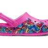 Crocs (GS) Fun Lab Multi Butterfly Band Light Clogs «Pink Blue» 206158-6QQ