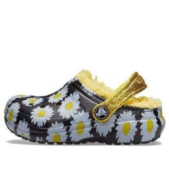 Crocs (GS) Gefütterte Vacay Vibes Clogs «Black Daisy» 207318-0ZI