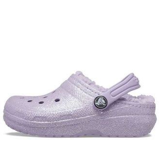 Crocs (GS) Kinderschuhe Classic Glitter Lined Clogs «Lila» 205937-530