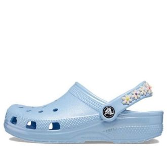Crocs (GS) Klassische Daisy Chain Clogs «Blau» 209064-4NS