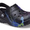 Crocs (GS) Klassischer Clog mit Flaumfutter «Black Lightning» 207322-0C4