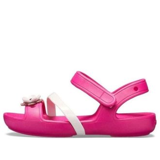 Crocs (GS) Lina Flower Charm Sandalen mit runder Zehenpartie «Pink» 205530-6X0