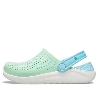 Crocs (GS) LiteRide Clogs «Neo Mint White» 205964-3TM