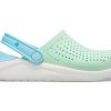 Crocs (GS) LiteRide Clogs «Neo Mint White» 205964-3TM