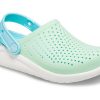 Crocs (GS) LiteRide Clogs «Neo Mint White» 205964-3TM