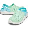 Crocs (GS) LiteRide Clogs «Neo Mint White» 205964-3TM