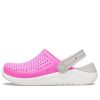 Crocs (GS) LiteRide Clogs «Pink Weiß Grau» 205964-6QR