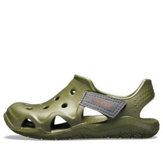 Crocs (GS) Swiftwater Wave Schuhe «Olivgrün» 204021-309