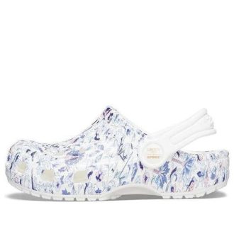Crocs (GS) x Liberty London Classic Clogs «Weiß Blau» 206514-100