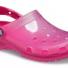 Crocs Jelly Crocs Transparente Rote Unisex-Sandalen 206908-6X0