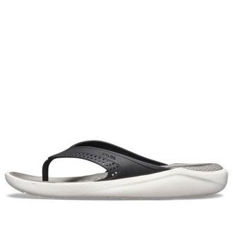 Crocs LiteRide Beach Flip-Flops Schwarz Grau «Black Grey» 205182-05M
