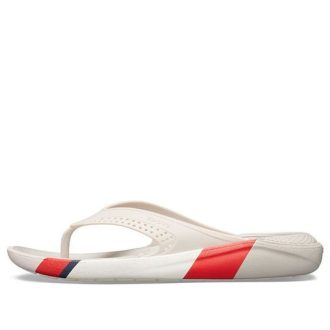 Crocs LiteRide Colorblock Slides «Weiß Rot» 205625-6PL