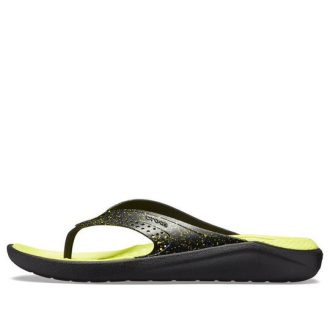 Crocs LiteRide Flip Flops «Schwarz Gelb» 205940-060