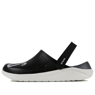 Crocs LiteRide LOGO Crocs Hollow Out Unisex Schwarze Sandalen «Schwarz Weiß» 205893-066