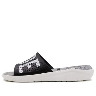 Crocs LiteRide LOGO Unisex Schwarze Hausschuhe «Schwarz Weiß» 205562-066