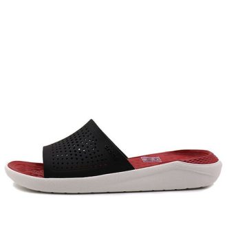 Crocs LiteRide Slides «Rot Schwarz Weiß» 205183-066