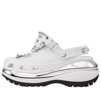 Crocs Mega Crush Clogs «Weiß Silber» 209357-100