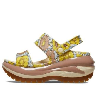 Crocs Mega Crush Retro Blumensandalen «Vanilla Cork» 208966-1LQ