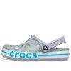 Crocs Printing Beach Unisex Grau Blau Sandalen «Grey Blue» 206232-0ES