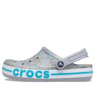 Crocs Printing Beach Unisex Grau Blau Sandalen «Grey Blue» 206232-0ES