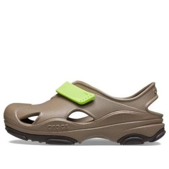Crocs (PS) All Terrain Fisherman Sandalen «Beige Grün» 208351-260