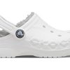 Crocs (PS) Classic Baya gefütterter Clog «Weiß Grau» 207500-11H