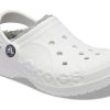 Crocs (PS) Classic Baya gefütterter Clog «Weiß Grau» 207500-11H