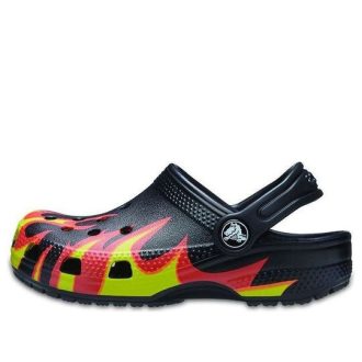 Crocs (PS) Classic Flame Broiled Clog «Schwarz Rot Grün» 206629-0X9