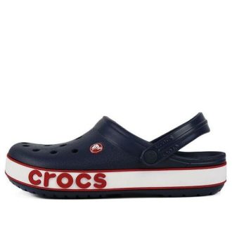 Crocs (PS) Corcband Bold Logo Minimalistic Casual Blau Rot Sandalen «Blau Rot» 206022-4CC