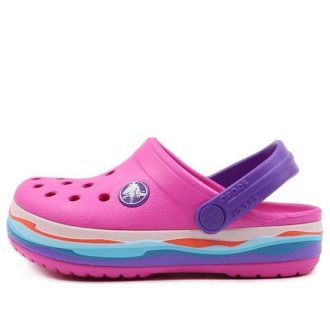Crocs (PS) Crocband Wavy Band Small Crocs Casual Pink Purple Sandalen «Pink Purple» 205697-6L0