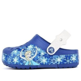 Crocs (PS) Crocslight Frozen Clogs «Blau Weiß» 202357-4BE