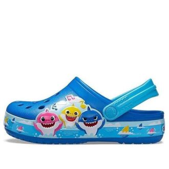Crocs (PS) Funny Shark Kleine Crocs Outdoor Flacher Absatz Strandsport Blaue Sandalen 206704-4JL